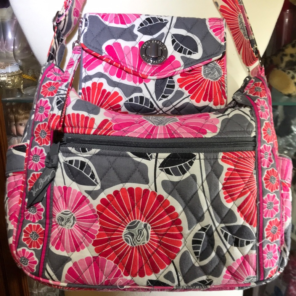 Vera Bradley Cherry Blossoms purse & Wristlet set